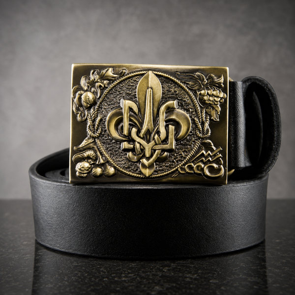 Plast Ukrainian Scouts Leather Belt | Brass Buckle | Ukieology