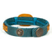 Blue and Yellow Leather Bracelet “Tryzub”