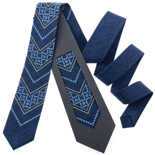 Blue and Yellow Necktie