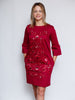 Burgundy dress “Flora”