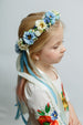 Small Vinok with Ribbon - Blue and White