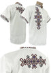 Large Size Modern Men’s Embroidered White Shirt