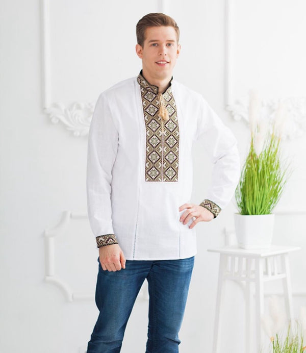 Men's Embroidered Shirt- “Oleksa”