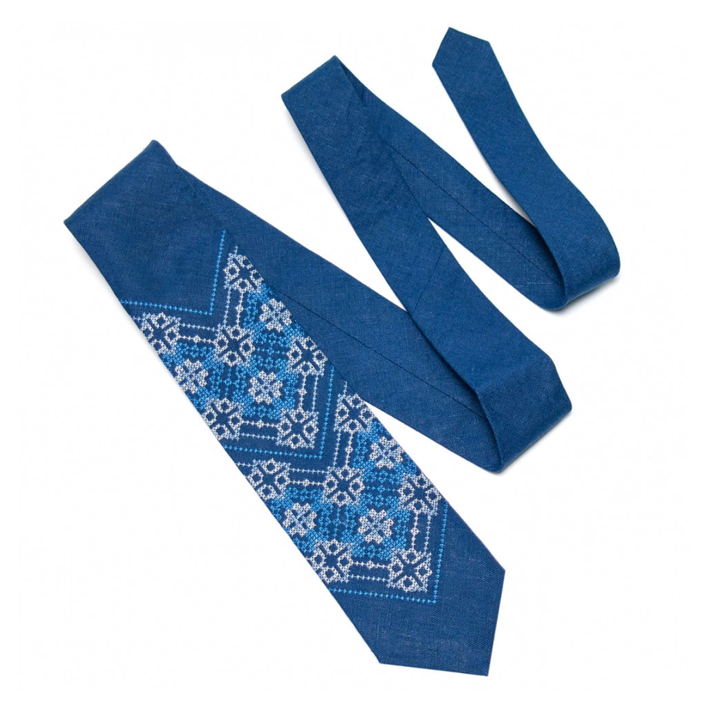 Linen Necktie - Navy