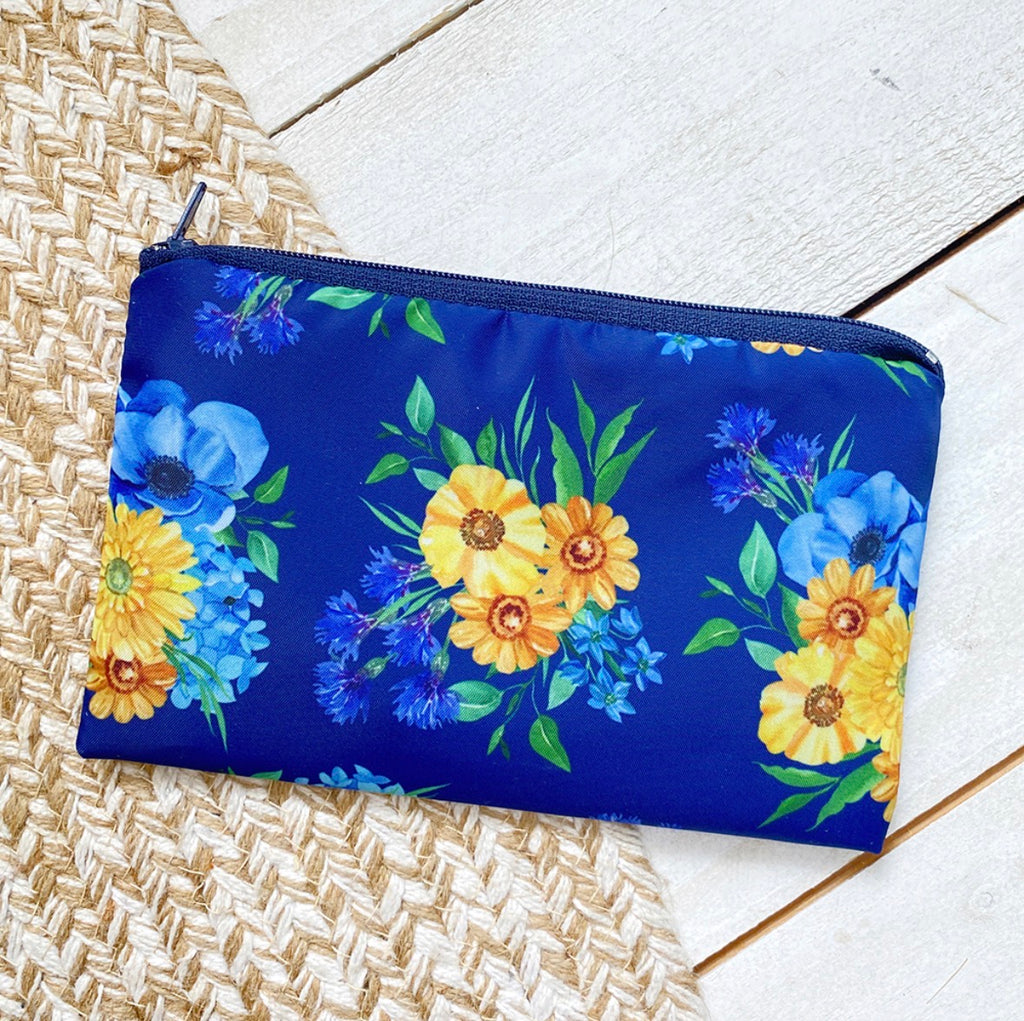 Small Make-up Bag “Blue and Yellow”