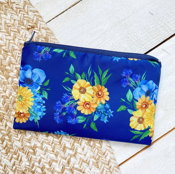 Small Make-up Bag “Blue and Yellow”