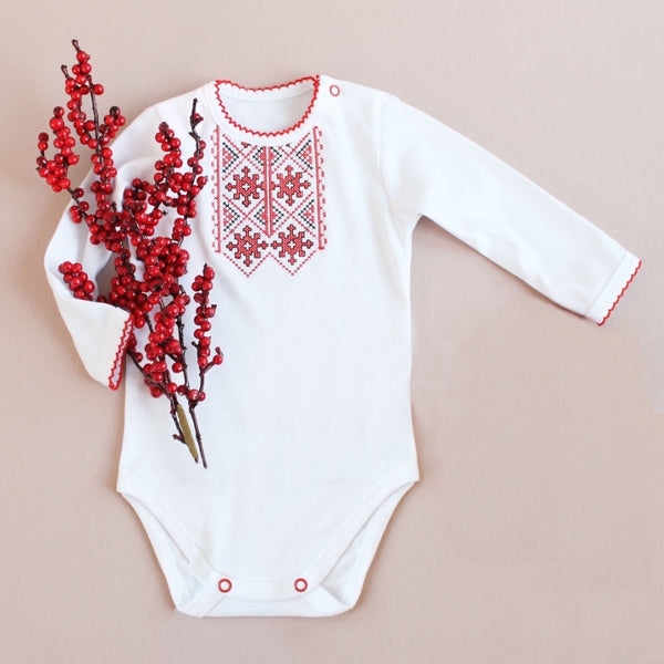 Long Sleeve Onesie-“Red”