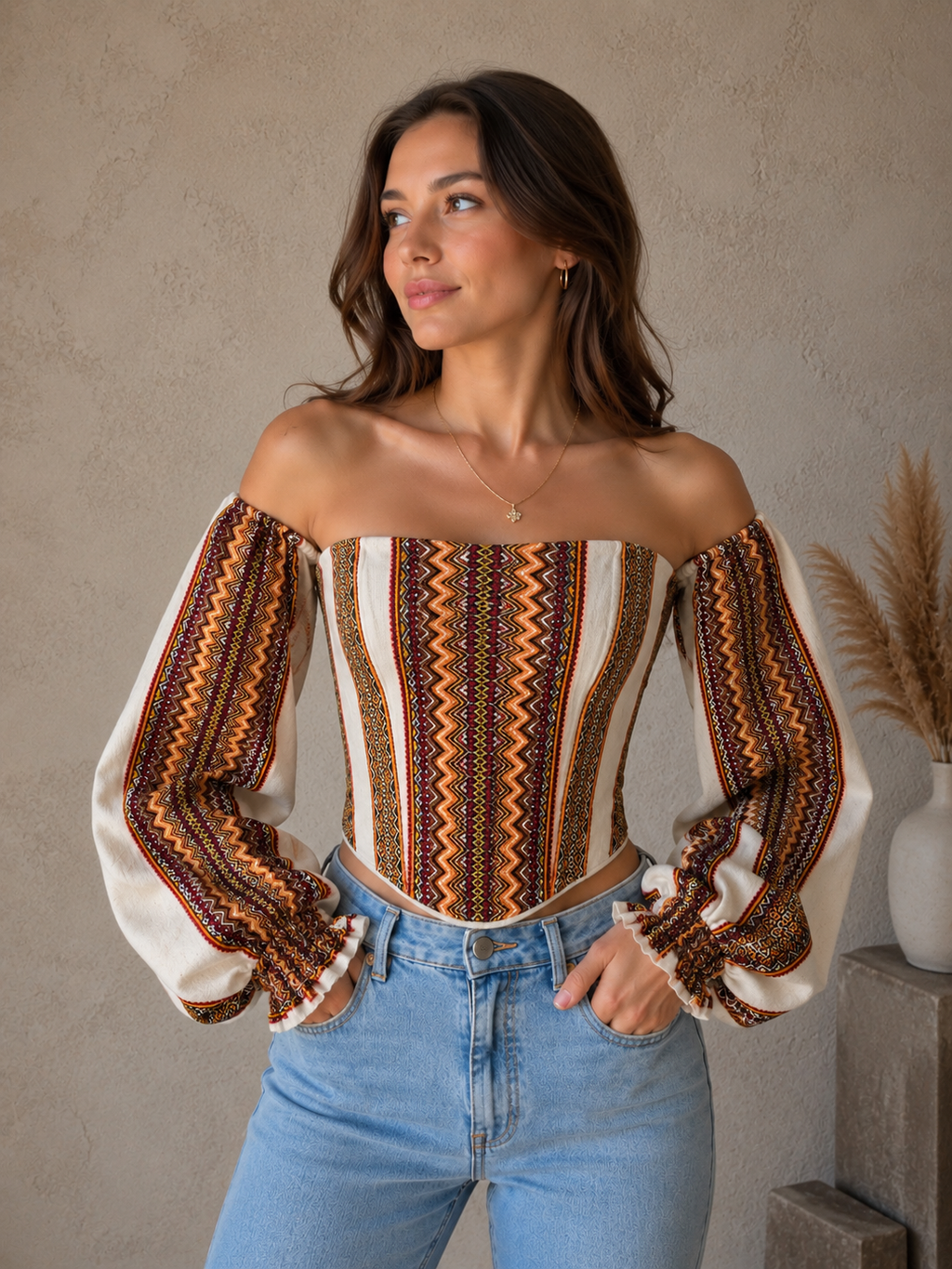 Corset with Matching Sleeves-Size 4