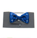 Men's Embroidered Bowtie- Navy Suede