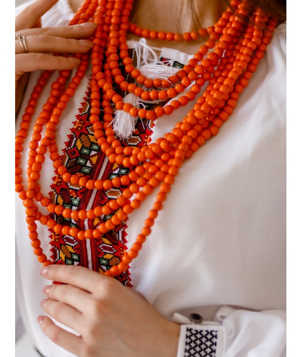 Orange Wooden Necklace