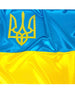 Large Ukrainian Flag with Tryzub- Satin