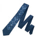 Embroidered Navy Necktie