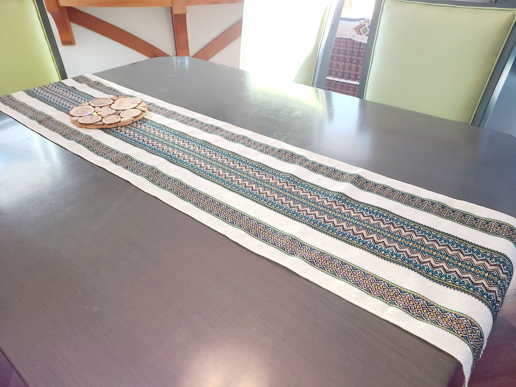 Table Runner- Green and Brown