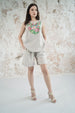 Sleeveless Beige Top "Kokhana"