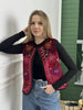Burgundy Velvet Velour Vest