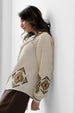 Button-Up Embroidered Blouse