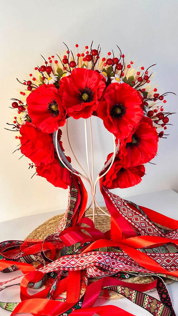 Poppy and Wheat Vinok