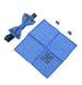Embroidered  Bowtie Set- Blue