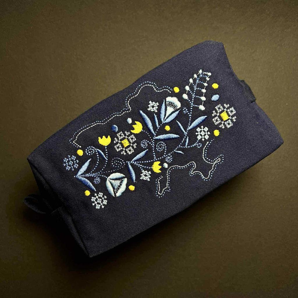 Embroidered Make-Up Bag
