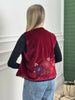 Burgundy Velvet Velour Vest