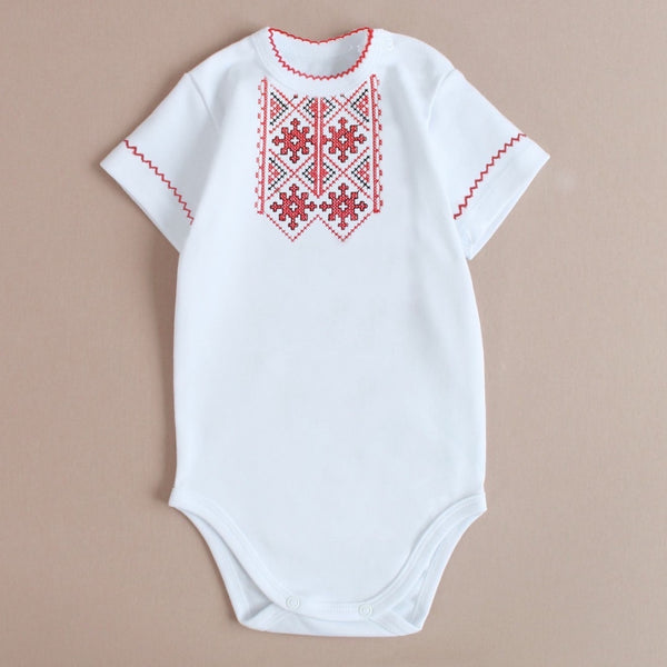 Short Sleeve Onesie-“Red”