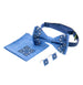 Embroidered  Bowtie Set- Blue