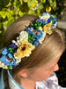 Small Vinok with Ribbon - Blue and Yellow