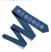Embroidered Navy Necktie