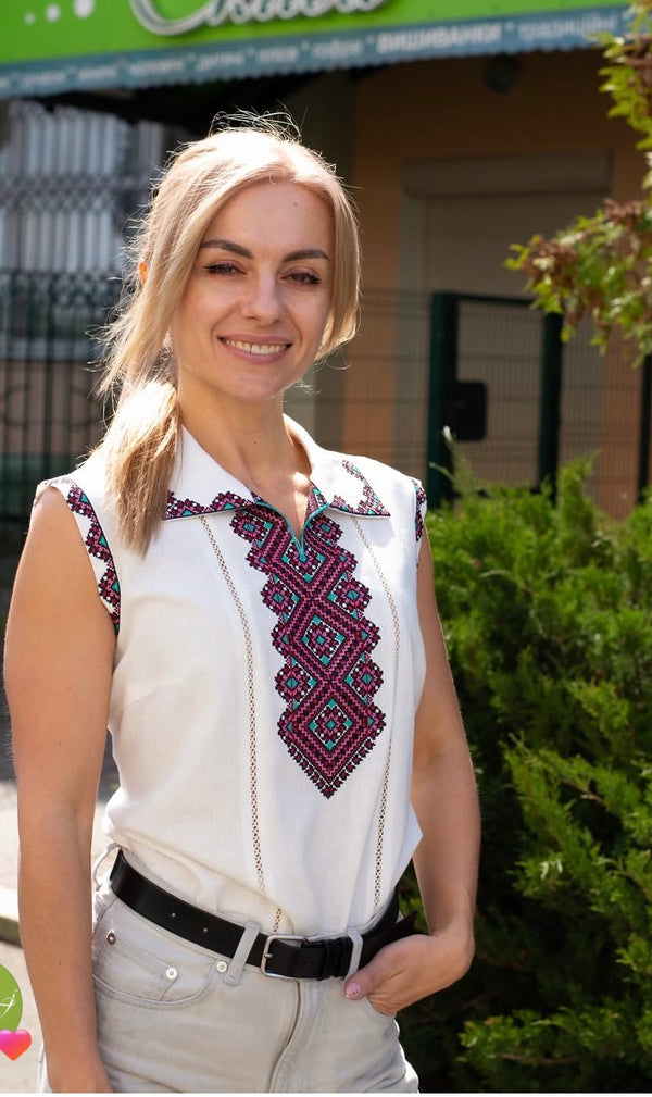 Embroidered Sleeveless Top “Sopilka”