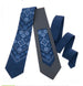 Embroidered Navy Necktie