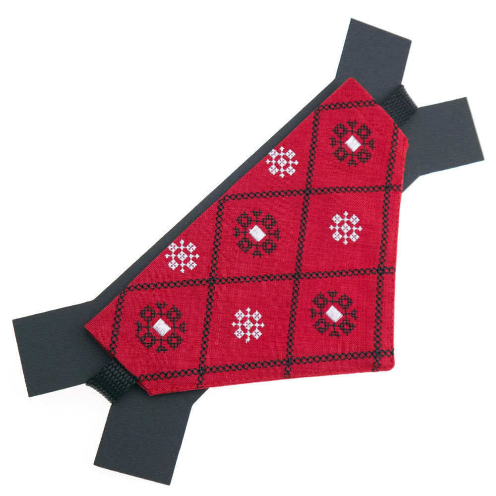 Embroidered Dog Collar with Bandana