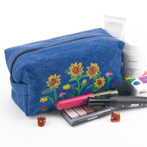 Embroidered Make-Up Bag