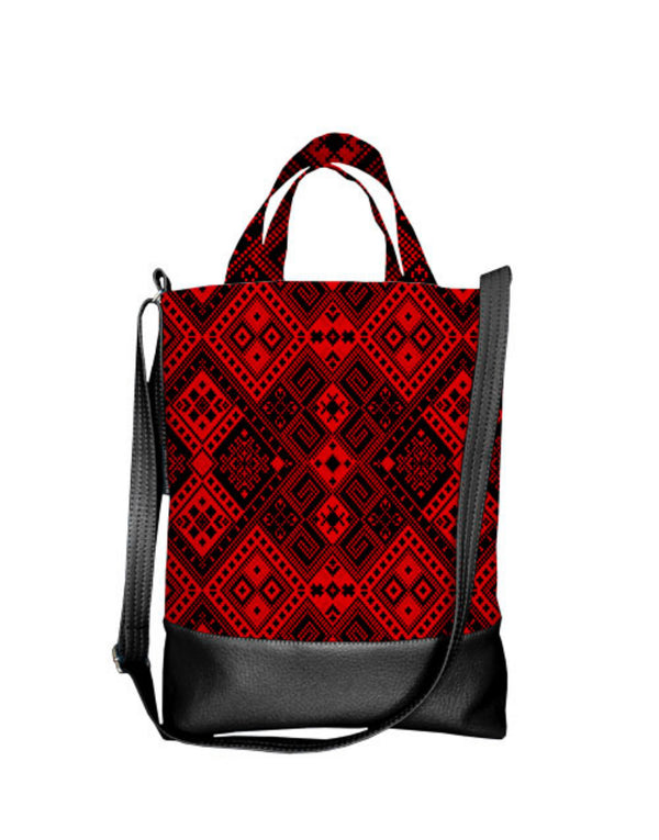 Large Tote Bag-“Red and Black”