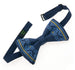 Men's Embroidered Bowtie- Blue and Yellow