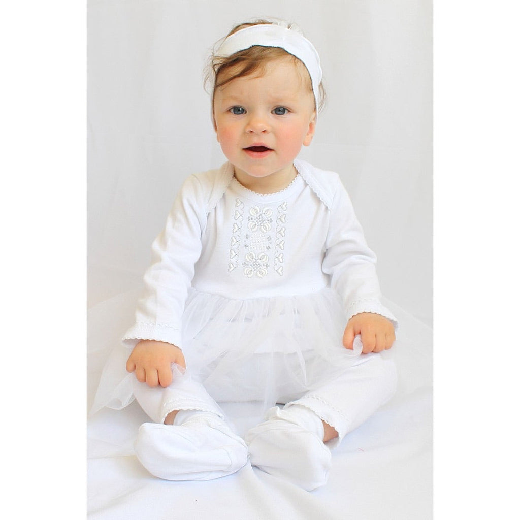 White Baby-Girl Christening Set