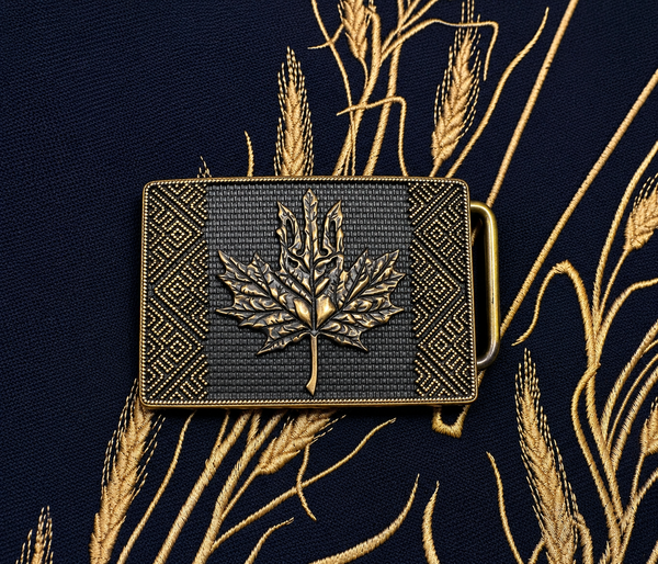 Belt Buckle “Maple Trident”