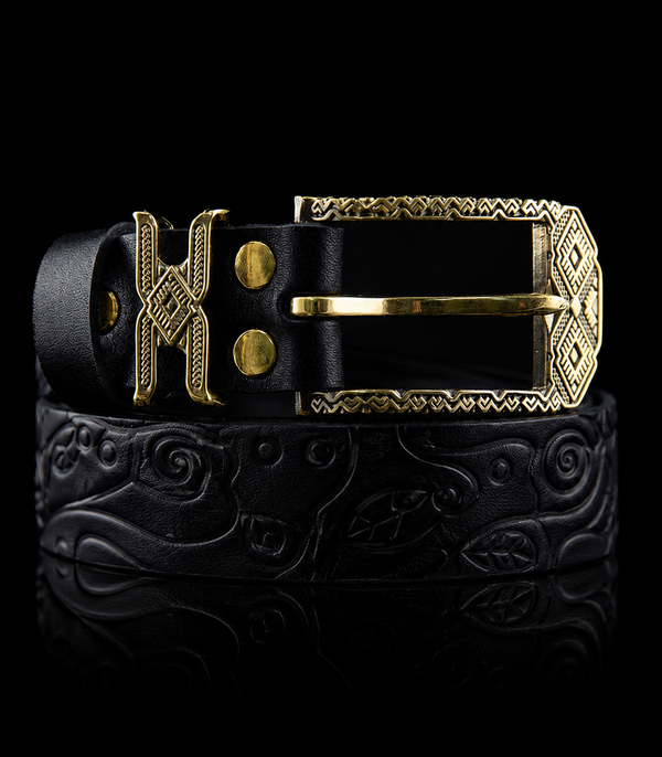 Women’s Leather Belt with Buckle
