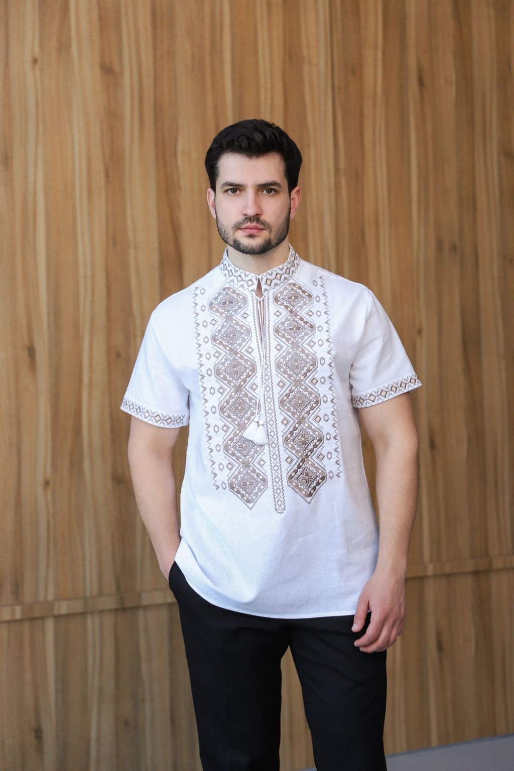 Men's Short Sleeve Vyshyvanka "Stanyslav"