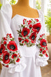 White Poppy Corset with Sleeves