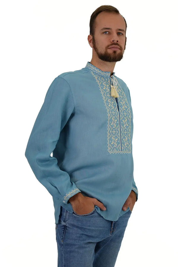 Embroidered Long Sleeve Shirt “Ruslan”