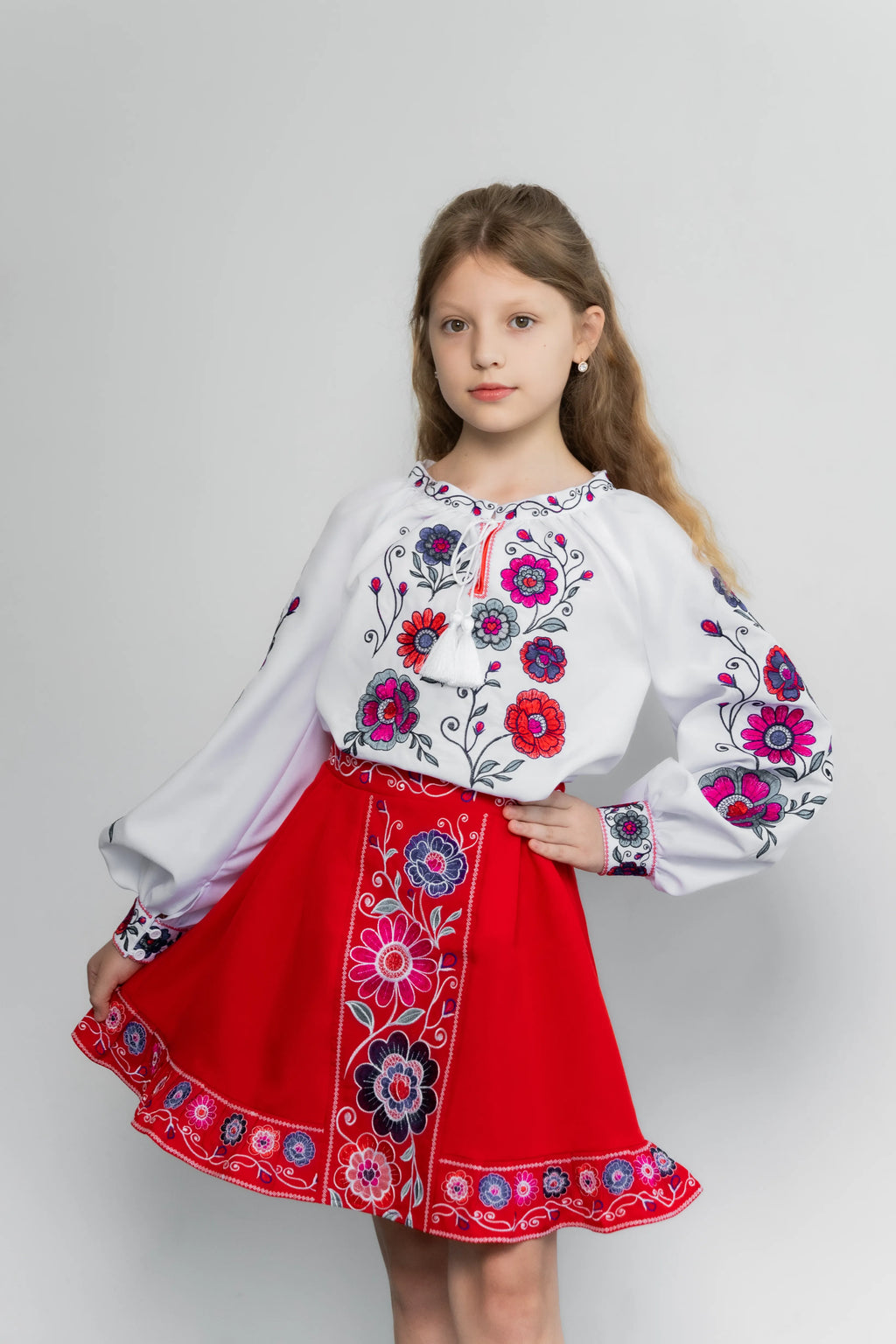 Girl's Blouse and Skirt Set- Poltava