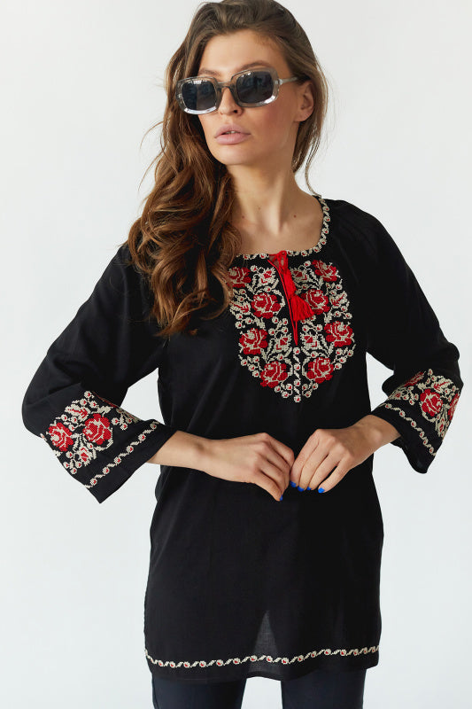Black Blouse "Rozaliya"