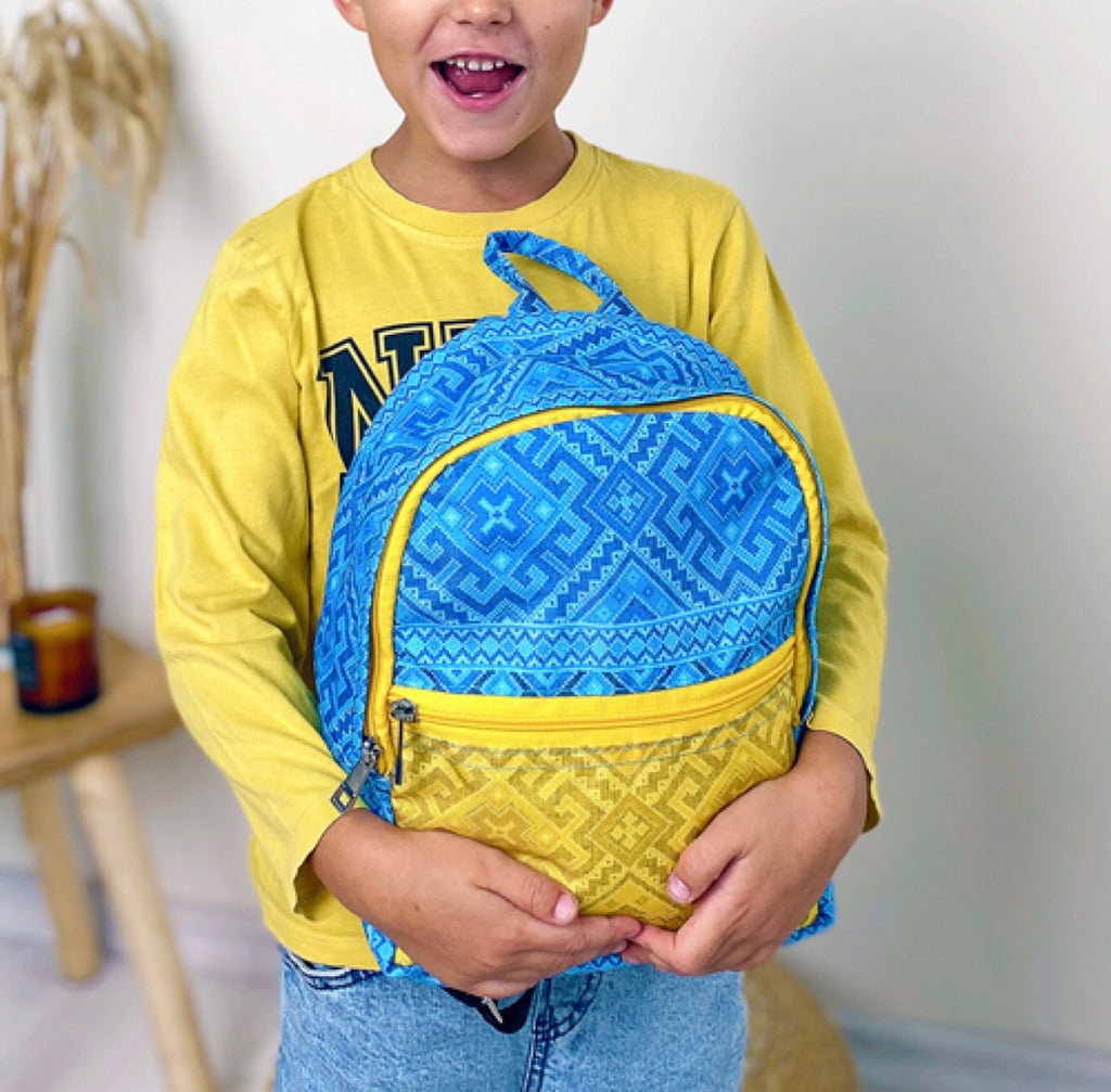Children's Backpack "Blue and Yellow"