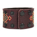 Wide Leather Bracelet “Vyshyvanka”
