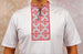 Kozak T-Shirt - White and Red Embroidery