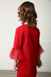 Girl's Embroidered Dress "Red Princess"