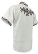 Large Size Modern Men’s Embroidered White Shirt