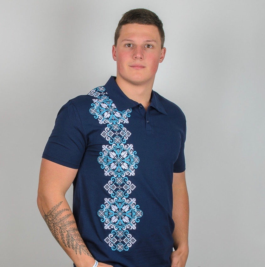 Men’s Navy Embroidered Polo