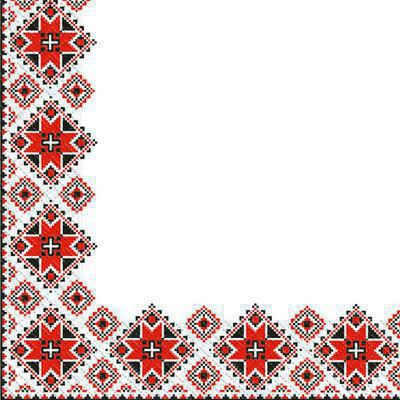 Paper Napkins “Red Embroidery” - 50 pk