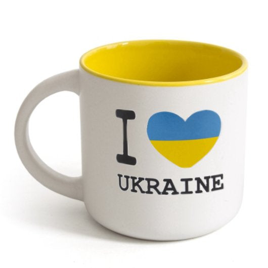 White Mug “I Heart Ukraine”
